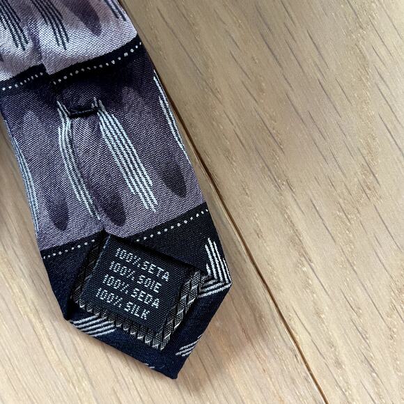 Alexander Julian Colours Silk Tie - Art Deco Pattern - Picture 3 of 5